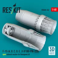   ResKit Models F-15 (A, B, C, D, E, J) (F100-PW-220) open exhaust nozzles for Hasegawa kit (3D Printed) 1:48 (RSU48-0452)