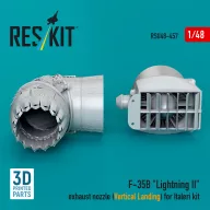   ResKit Models F-35B Lightning Exhaust nozzle (Vertical Landing) for Italeri kit (3D printed)(1/48) 1:48 (RSU48-0457)