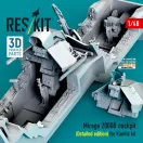 ResKit Models Mirage 2000B cockpit (Detailed edition) for Kinetic kit (3D Printed) 1:48 (RSU48-0459)
