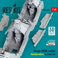   ResKit Models Mirage 2000N cockpit (Detailed edition) for Kinetic kit (3D Printed) 1:48 (RSU48-0460)