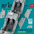 ResKit Models Mirage 2000D cockpit (Detailed edition) for Kinetic kit (3D Printed) 1:48 (RSU48-0461)