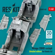   ResKit Models Mirage 2000D cockpit (Detailed edition) for Kinetic kit (3D Printed) 1:48 (RSU48-0461)