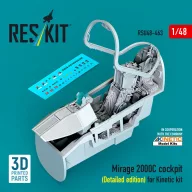   ResKit Models Mirage 2000C cockpit (Detailed edition) for Kinetic kit (3D Printed) 1:48 (RSU48-0463)
