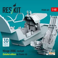   ResKit Models Mirage 2000C cockpit (Detailed edition) for Kinetic kit (3D Printed) 1:48 (RSU48-0463)