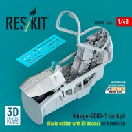   ResKit Models Mirage-2000-5 cockpit (Basic edition with 3D decals) for Kinetic kit (3D Printed) 1:48 (RSU48-0464)