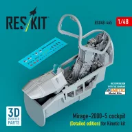   ResKit Models Mirage-2000-5 cockpit (Detailed edition) for Kinetic kit (3D Printed) 1:48 (RSU48-0465)