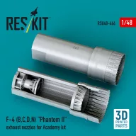   ResKit Models F-4 (B, C, D, N) Phantom II exhaust nozzles for Academy kit (3D Printed) 1:48 (RSU48-0466)