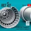 ResKit Models F-4 (B, C, D, N) Phantom II exhaust nozzles for Academy kit (3D Printed) 1:48 (RSU48-0466)