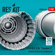   ResKit Models F-4 (B, C, D, N) Phantom II exhaust nozzles for Academy kit (3D Printed) 1:48 (RSU48-0466)