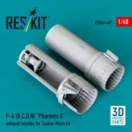   ResKit Models F-4 (B, C, D, N) Phantom II exhaust nozzles for Zoukei-Mura kit (3D Printed) 1:48 (RSU48-0467)