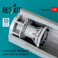   ResKit Models F-4 (E, J, F, G, S) Phantom II exhaust nozzles for Academy kit (3D Printed) 1:48 (RSU48-0468)