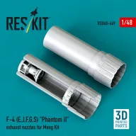   ResKit Models F-4 (E, J, F, G, S) Phantom II exhaust nozzles for Meng kit (3D Printed) 1:48 (RSU48-0469)