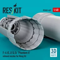   ResKit Models F-4 (E, J, F, G, S) Phantom II exhaust nozzles for Meng kit (3D Printed) 1:48 (RSU48-0469)