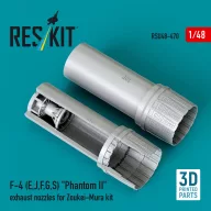   ResKit Models F-4 (E, J, F, G, S) Phantom II exhaust nozzles for Zoukei-Mura kit (3D Printed) 1:48 (RSU48-0470)