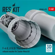   ResKit Models F-4 (E, J, F, G, S) Phantom II exhaust nozzles for Zoukei-Mura kit (3D Printed) 1:48 (RSU48-0470)
