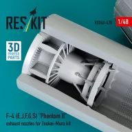   ResKit Models F-4 (E, J, F, G, S) Phantom II exhaust nozzles for Zoukei-Mura kit (3D Printed) 1:48 (RSU48-0470)