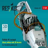  ResKit Models Rafale M cockpit (Basic edition with 3D decals) for Revell/Academy kit (3D printed) 1:48 (RSU48-0479)
