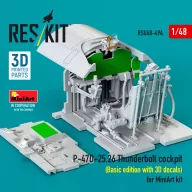   ResKit Models P-47D-25,26 Thunderbolt cockpit (Basic edition with 3D decals) for MiniArt kit (3D Printed) 1:48 (RSU48-0494)