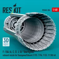   ResKit Models F-104 (A, C, D, J, G) Starfighter exhaust nozzle for Hasegawa/Eduard (1195, 1196, 1133, 11130) kit (3D Printed) 1:48 (RSU48-0504)