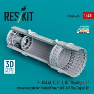   ResKit Models F-104 (A, C, D, J, G) Starfighter exhaust nozzle for Kinetic/Eduard (#11169 The Zipper) kit (3D Printed) 1:48 (RSU48-0505)
