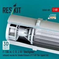   ResKit Models F-104 (A, C, D, J, G) Starfighter exhaust nozzle for Kinetic/Eduard (#11169 The Zipper) kit (3D Printed) 1:48 (RSU48-0505)