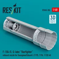   ResKit Models F-104 (S, G-late) Starfighter exhaust nozzle for Hasegawa/Eduard (1195, 1196, 1133) kit (3D Printed) 1:48 (RSU48-0506)