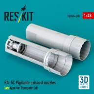   ResKit Models RA-5C Vigilante exhaust nozzles late type for Trumpeter kit (3D Printed) 1:48 (RSU48-0508)