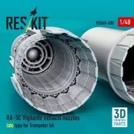   ResKit Models RA-5C Vigilante exhaust nozzles late type for Trumpeter kit (3D Printed) 1:48 (RSU48-0508)