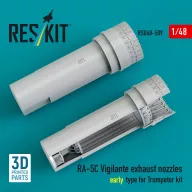   ResKit Models RA-5C Vigilante exhaust nozzles early type for Trumpeter kit (3D Printed) 1:48 (RSU48-0509)