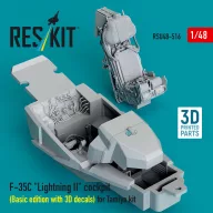   ResKit Models F-35C Lightning II cockpit (Basic edition with 3D decals) for Tamiya kit (3D Printed) 1:48 (RSU48-0516)