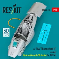   ResKit Models A-10A Thunderbolt II cockpit (Basic edition with 3D decals) for GWH kit (3D Printed) 1:48 (RSU48-0518)
