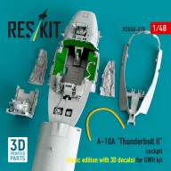   ResKit Models A-10A Thunderbolt II cockpit (Basic edition with 3D decals) for GWH kit (3D Printed) 1:48 (RSU48-0518)