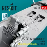   ResKit Models A-10A Thunderbolt II cockpit (Basic edition with 3D decals) for GWH kit (3D Printed) 1:48 (RSU48-0518)