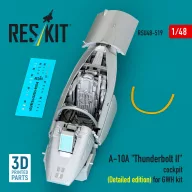   ResKit Models A-10A Thunderbolt II cockpit (Detailed edition) for GWH kit (3D Printed) 1:48 (RSU48-0519)