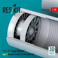   ResKit Models F/A-18 Super Hornet type 2 exhaust nozzles for Hasegawa kit (3D Printed) 1:48 (RSU48-0523)
