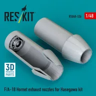   ResKit Models F/A-18 Hornet exhaust nozzles for Hasegawa kit (3D Printed) 1:48 (RSU48-0536)