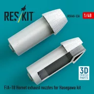   ResKit Models F/A-18 Hornet exhaust nozzles for Hasegawa kit (3D Printed) 1:48 (RSU48-0536)