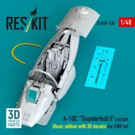   ResKit Models A-10C Thunderbolt II cockpit (Basic edition with 3D decals) for GWH kit (3D Printed) 1:48 (RSU48-0538)