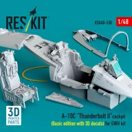   ResKit Models A-10C Thunderbolt II cockpit (Basic edition with 3D decals) for GWH kit (3D Printed) 1:48 (RSU48-0538)