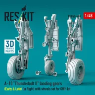   ResKit Models A-10 Thunderbolt II landing gears (Early & Late) (in flight) with wheels set for GWH kit (3D Printed) 1:48 (RSU48-0540)