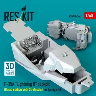   ResKit Models F-35A Lightning II cockpit (Basic edition with 3D decals) for Tamiya kit (3D Printed) 1:48 (RSU48-0545)