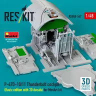   ResKit Models P-47D-10/11 Thunderbolt cockpit (Basic edition with 3D decals) for MiniArt kit (3D Printed) 1:48 (RSU48-0547)