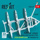 ResKit Models Mi-8 Hip weapon mounting frame with BD3-57KrV for Trumpeter kit (USSR/UKRAINE Early) (2 pcs) (3D Printed) 1:48 (RSU48-0549)
