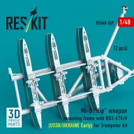   ResKit Models Mi-8 Hip weapon mounting frame with BD3-57KrV for Trumpeter kit (USSR/UKRAINE Early) (2 pcs) (3D Printed) 1:48 (RSU48-0549)