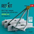 ResKit Models Mi-8 Hip weapon mounting frame with BD3-57KrV for Trumpeter kit (UKRAINE Late) (2 pcs) (3D Printed) 1:48 (RSU48-0550)