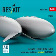   ResKit Models Tornado F3/GR1/GR4 1500L underwing fuel tanks (riveted) (RAF/RSAF) (2 pcs) (3D Printed) 1:48 (RSU48-0552)