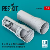   ResKit Models F-4 (B, C, D, N) Phantom II exhaust nozzles for Hasegawa kit (3D Printed) 1:48 (RSU48-0562)