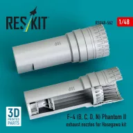   ResKit Models F-4 (B, C, D, N) Phantom II exhaust nozzles for Hasegawa kit (3D Printed) 1:48 (RSU48-0562)