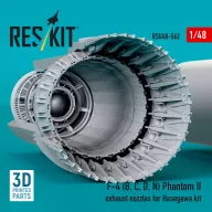   ResKit Models F-4 (B, C, D, N) Phantom II exhaust nozzles for Hasegawa kit (3D Printed) 1:48 (RSU48-0562)