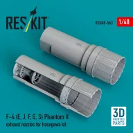   ResKit Models F-4 (E, J, F, G, S) Phantom II exhaust nozzles for Hasegawa kit (3D Printed) 1:48 (RSU48-0563)